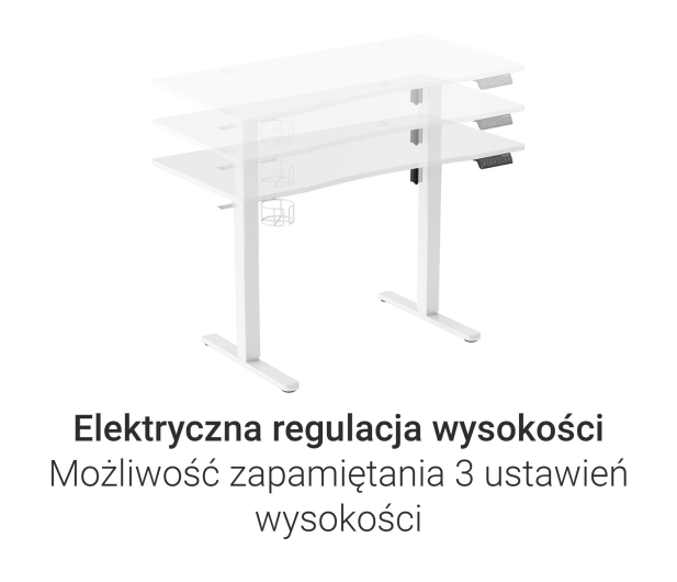 Silver Monkey Biurko elektryczne ED-120 white - 1162802 - zdjęcie 4